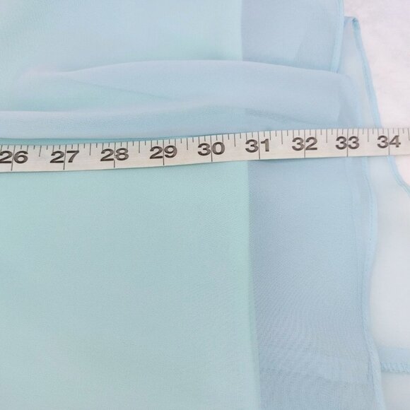 Alex Evenings Light Aqua Tea Length Chiffon Midi Skirt 3X NWT - Picture 6 of 8